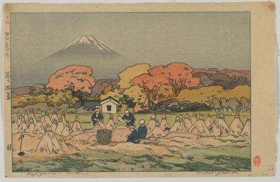 Mt.Fuji - outs m, kaligrafia Ella autorstwa Hiroshi Yoshida