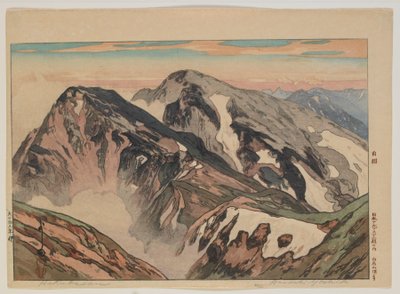 Habuka san, z serii Dwanaście scen w Alpach Japońskich, epoka Taisho autorstwa Hiroshi Yoshida