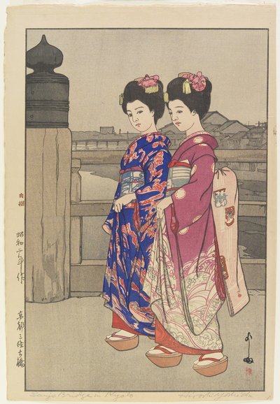Wielki Most Sanjo_ w Kioto autorstwa Hiroshi Yoshida
