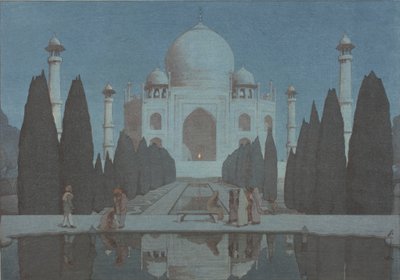 Taj Mahal nocą, nr 6 autorstwa Hiroshi Yoshida