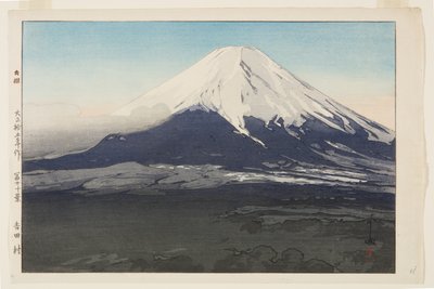 Yoshida Village (Yoshida mura) (kolorowy drzeworyt) autorstwa Hiroshi Yoshida