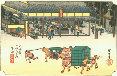 Kusatsu autorstwa Hiroshige