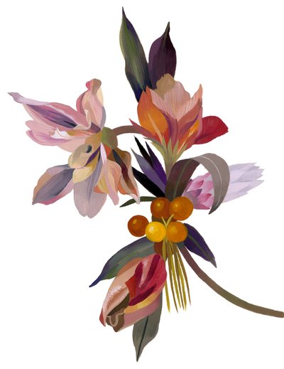 Wyimaginowany kwiat na bazie tulipana. autorstwa Hiroyuki Izutsu
