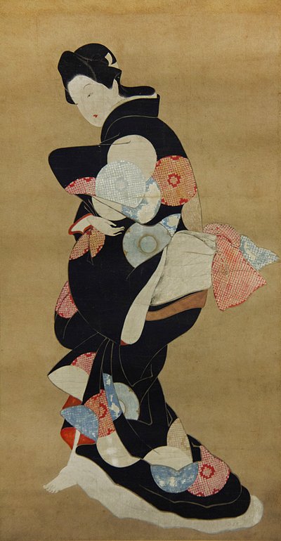 Tancerz autorstwa Hishikawa Moronobu