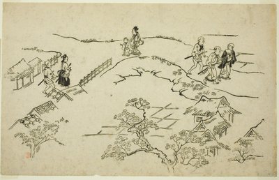 Emon Hill, z serii „Wygląd Yoshiwary (Yoshiwara no tei)” autorstwa Hishikawa Moronobu