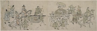 Parada ambasady Korei autorstwa Hishikawa Moronobu