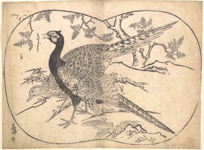 Bażanty autorstwa Hishikawa Moronobu
