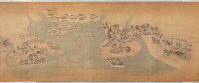 Zwój malarski Tōkaidō autorstwa Hishikawa Moronobu