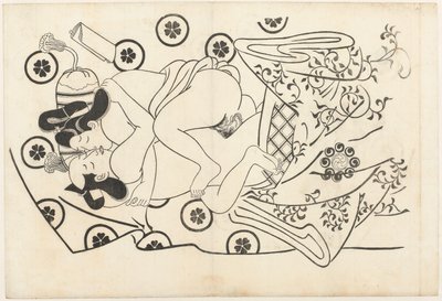 Pokaz erotyczny autorstwa Hishikawa Moroshige (attributed to)