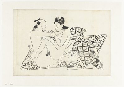 Pokaz erotyczny autorstwa Hishikawa Moroshige (attributed to)
