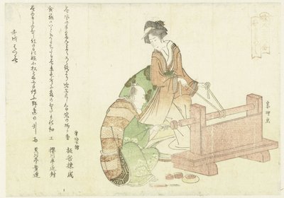 Tokarz i jego asystent autorstwa Hishikawa Sori