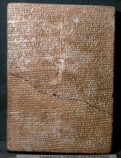 STAROŻYTNA SZTUKA ORIENTU (hetycka): Tabliczka z pismem klinowym w języku hetyckim. Ba... autorstwa Hittite