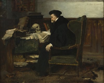 Pochłonięty w swoich studiach, 1874 autorstwa Hjalmer Eilif Emanuel Peterssen