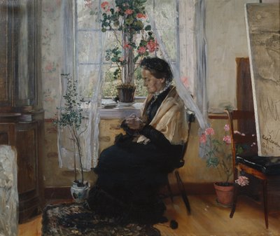 Portret matki autorstwa Hjalmer Eilif Emanuel Peterssen