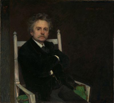 Portret kompozytora Edvarda Griega autorstwa Hjalmer Eilif Emanuel Peterssen