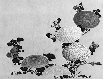 Chryzantemy, XIX wiek. autorstwa Hokusai School.