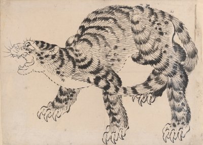 Tygrys, XIX wiek. autorstwa Hokusai School.