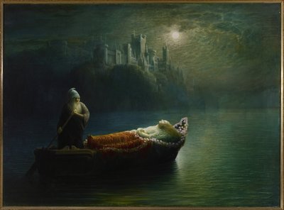 Śmierć Elaine, 1877 autorstwa Homer Watson