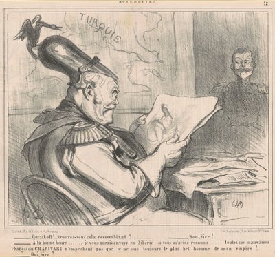 "-Ouriskoff!... czy to jest podobne?" z wiadomości autorstwa Honoré Daumier