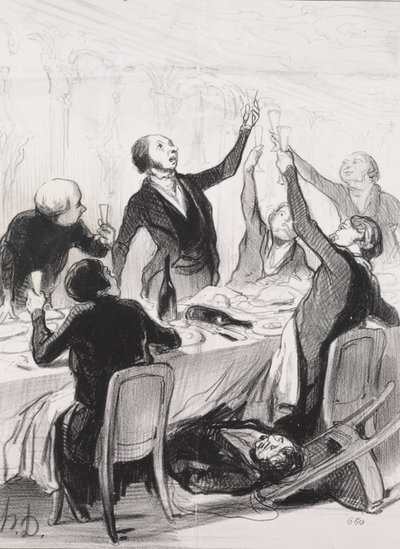 43. toast…za Towarzystwo Wstrzemięźliwości autorstwa Honoré Daumier