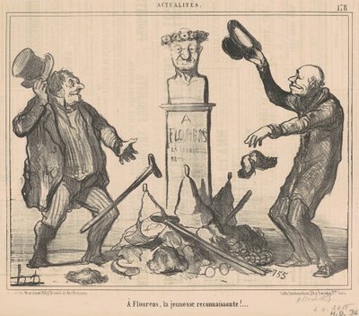 W Flourens, wdzięczna młodzież! autorstwa Honoré Daumier