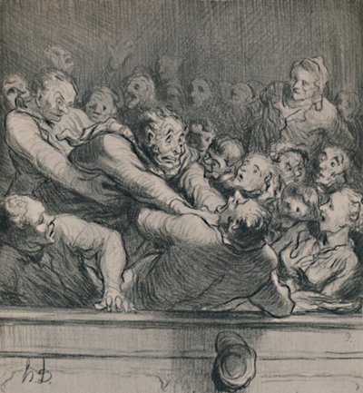 Dyskusja literacka w Galerii Górnej, ok. 1864, 1946 autorstwa Honoré Daumier