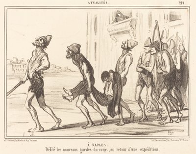 W Neapolu: Parada... ochroniarzy... autorstwa Honoré Daumier