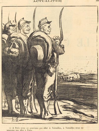 W Paryżu nie mogliśmy... pojechać do Wersalu... autorstwa Honoré Daumier