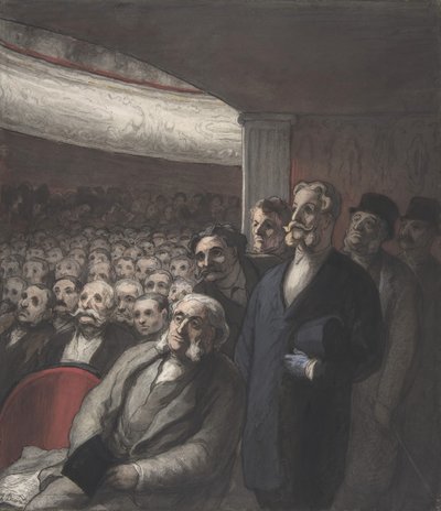 Widownia teatralna, XIX w. autorstwa Honoré Daumier