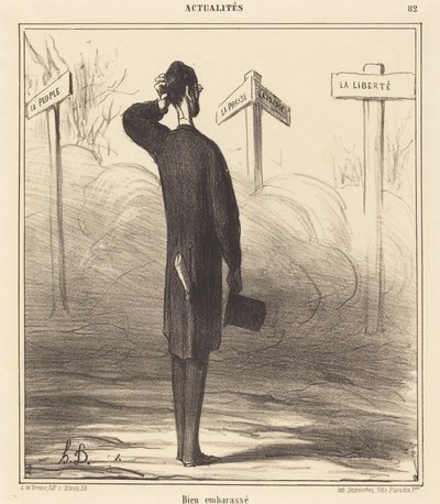 W prawo czy w lewo? autorstwa Honoré Daumier