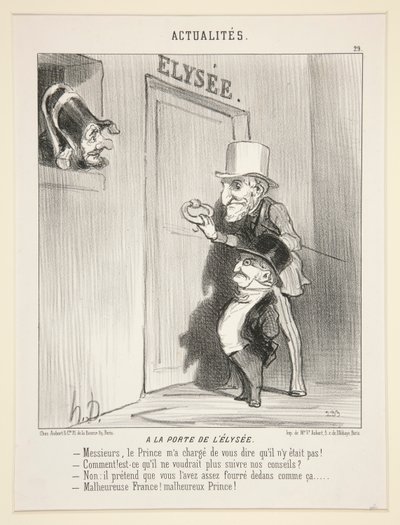 W drzwiach autorstwa Honoré Daumier