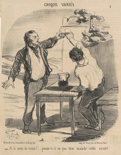 Za zdrowie winogron! ... autorstwa Honoré Daumier