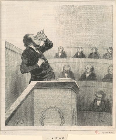 na trybunę autorstwa Honoré Daumier