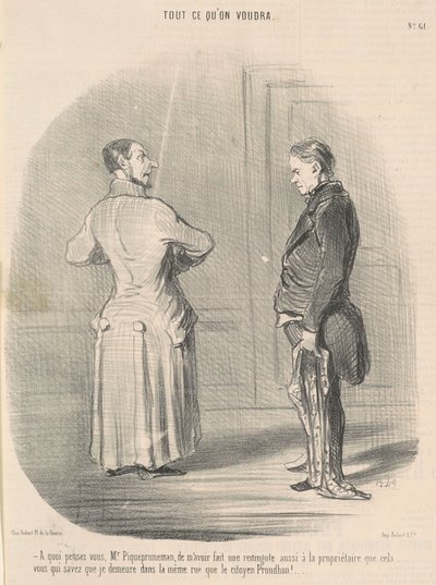 Co sądzisz, panie Piquepruneman, o posiadaniu mnie... autorstwa Honoré Daumier