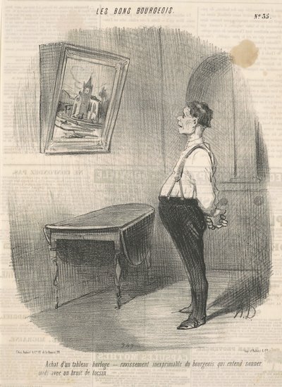 Kupowanie tablicy zegarowej autorstwa Honoré Daumier