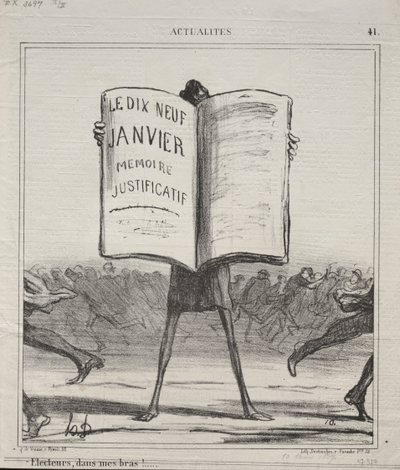 Fakty (nr 41): Wyborcy w moich ramionach!... autorstwa Honoré Daumier