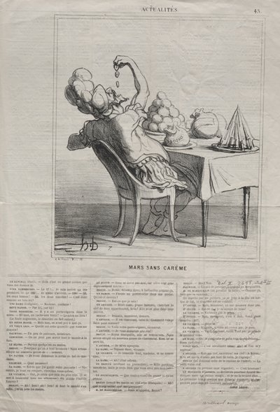 Fakty nr 43: Marzec bez Wielkiego Postu, 1869. autorstwa Honoré Daumier