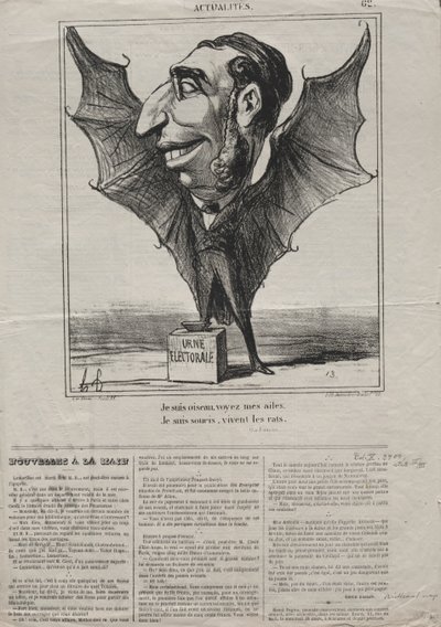 Fakty nr 62: Jestem ptakiem, zobacz moje skrzydła..., 1869. autorstwa Honoré Daumier