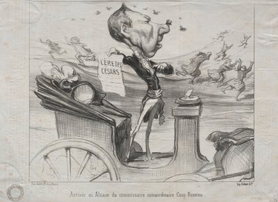 Fakty nr 81: Przybycie do Alzacji nadzwyczajnego komisarza Coco Romieu, 1850. autorstwa Honoré Daumier