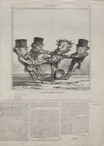 Fakty nr 98: Przywrócono kwaterowanie, 1869 r. autorstwa Honoré Daumier