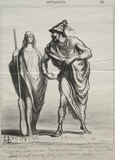 Fakty, plansza 181: Za co mnie bierzesz! Weź mnie za ramię autorstwa Honoré Daumier