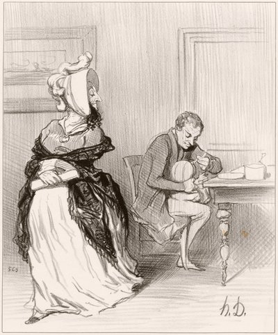 Żegnaj kochanie, idę do moich wydawców... autorstwa Honoré Daumier