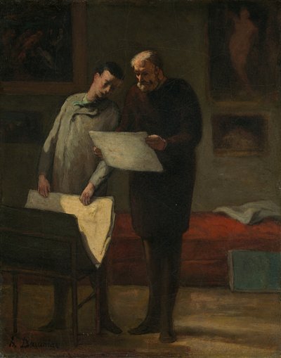 Rada dla młodego artysty, 18651868. autorstwa Honoré Daumier