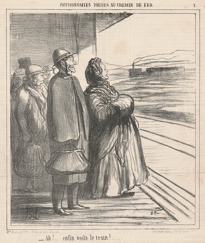 Ach! Wreszcie jest pociąg! ... autorstwa Honoré Daumier
