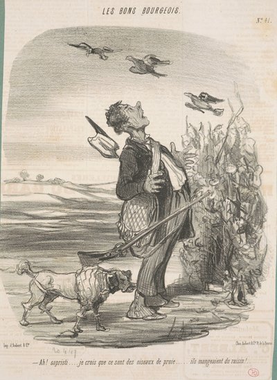 Ach! ... Wierzę, że to ptaki drapieżne ... autorstwa Honoré Daumier
