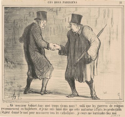 Ach! Monsieur Gobinet, o której godzinie... autorstwa Honoré Daumier