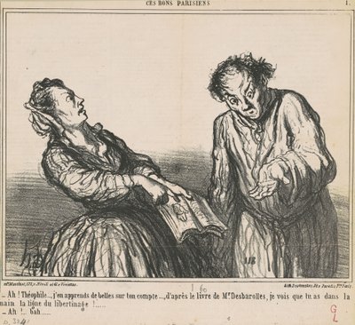 Ach! Théophile... uczę się pięknych rzeczy... autorstwa Honoré Daumier