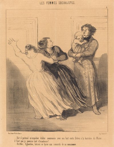 Ach! udaje, że nie pozwala mi iść... autorstwa Honoré Daumier