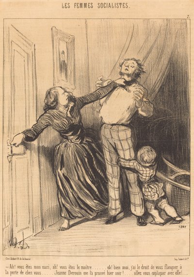 Ach! jesteś moim mężem, ach! jesteś mistrzem... autorstwa Honoré Daumier