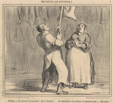 Chodź, znowu jest owca, która się podniosła autorstwa Honoré Daumier